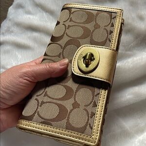 Coach Brown and Gold wallet